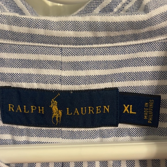 XL Ralph Lauren long sleeve pin striped button down. - Picture 3 of 3